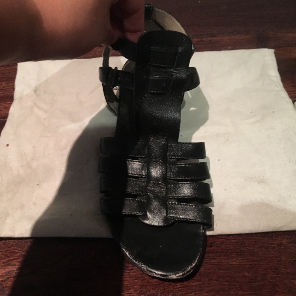 Pre-Owned Balenciaga Black Leather Caged Sandals - Picture 5 of 6
